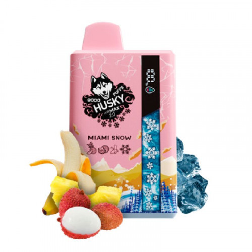 Электронная сигарета Хаски Аир Макс 2.0 8000 Ананас Личи Банан (Husky Airmax 2.0 8000 Miami snow)